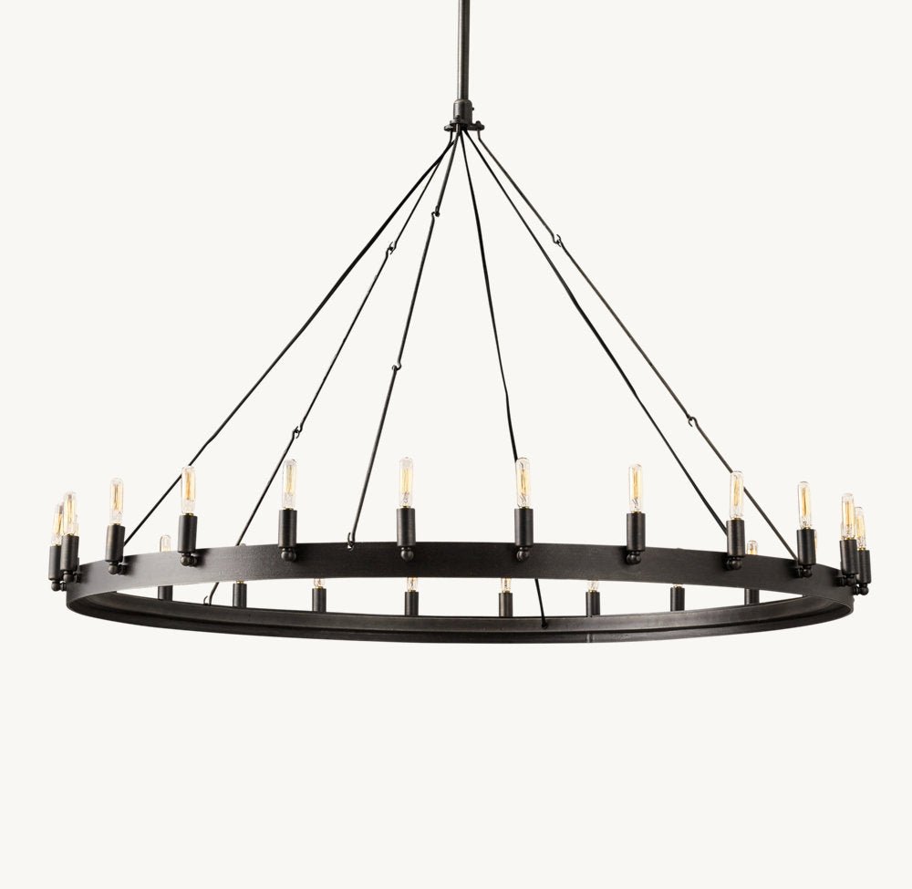 CAMINO VINTAGE FILAMENT ROUND CHANDELIER 50"