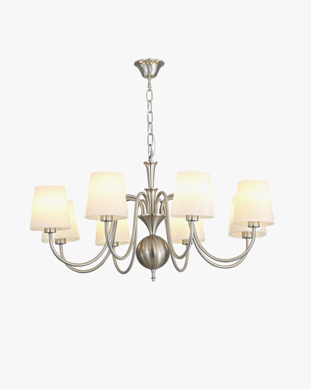Glass Shaded Arm Chandelier-WM2946